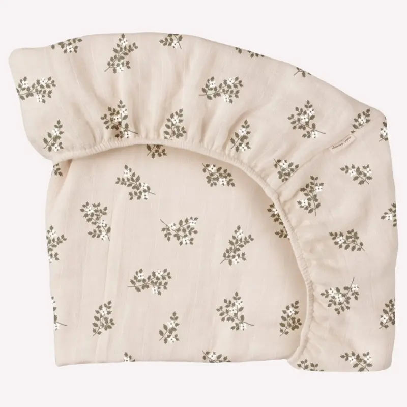 Main Sauvage hoeslaken holly flowers 70 x 140