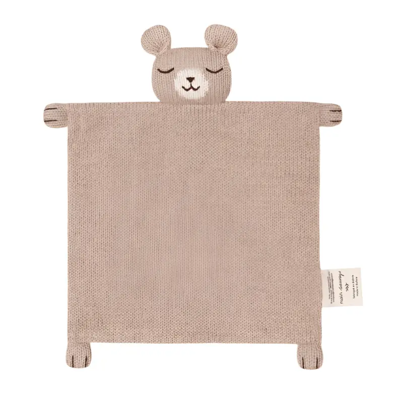 Main Sauvage knuffeldoekje teddy sand knit