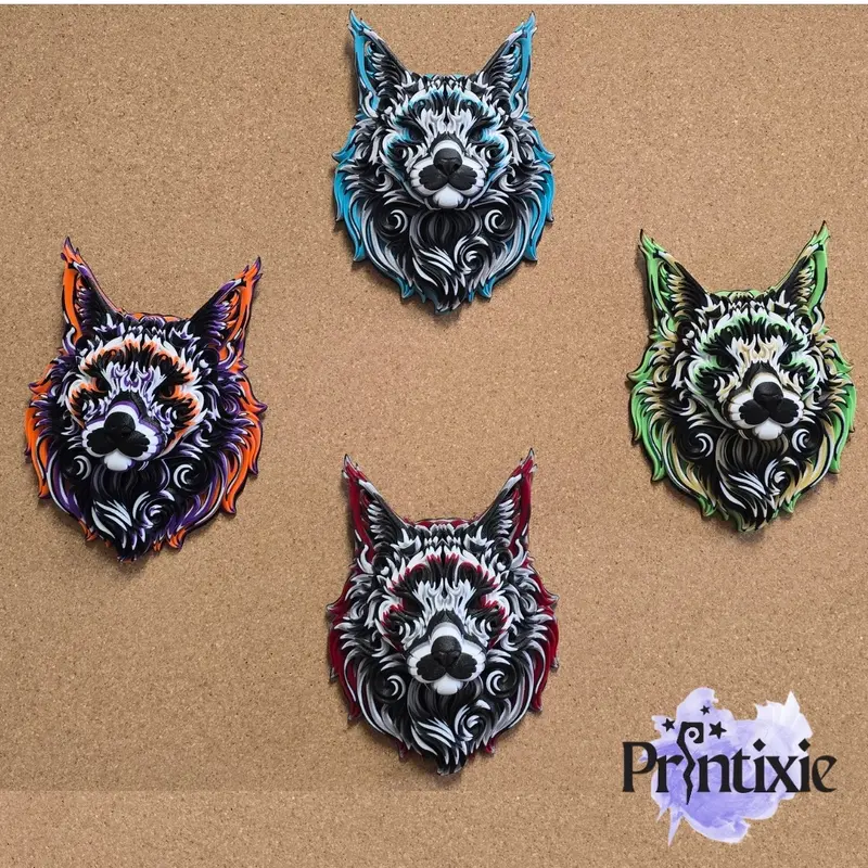 Maine Coon Cat Wall Decor – 3D Printed Layered Wall Art