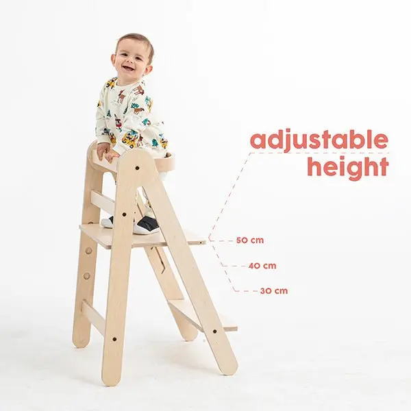 MamaToyz Houten Leertoren / Kinderopstapje (Inklapbaar)