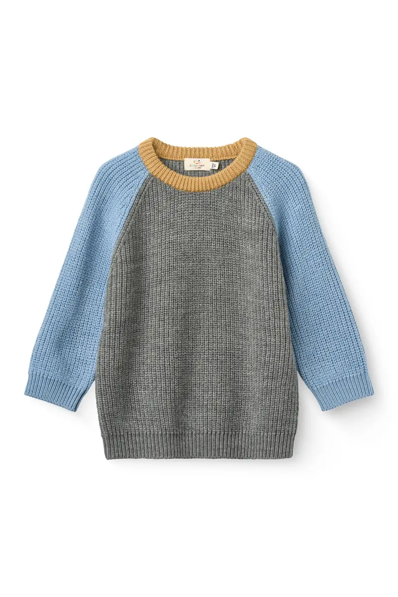 Merino rib gebreide trui - Grey Mel Comb - 100% merino wol - Copenhagen Colors
