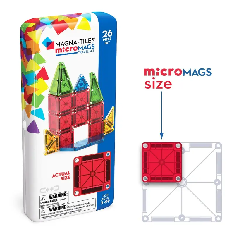 Micro Mags Travel Set 26 stuks | Magna Tiles