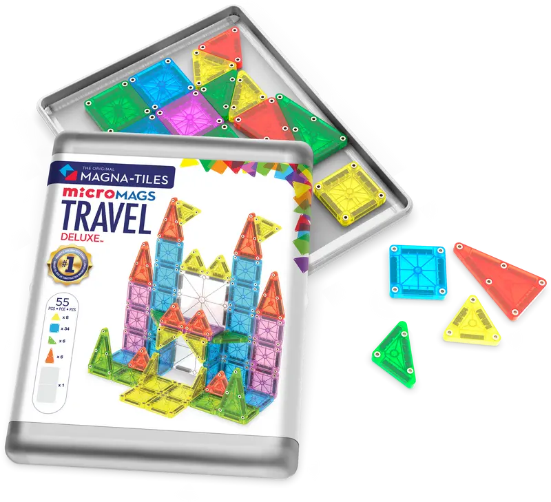 Micro Mags Travel Set 55 stuks | Magna Tiles