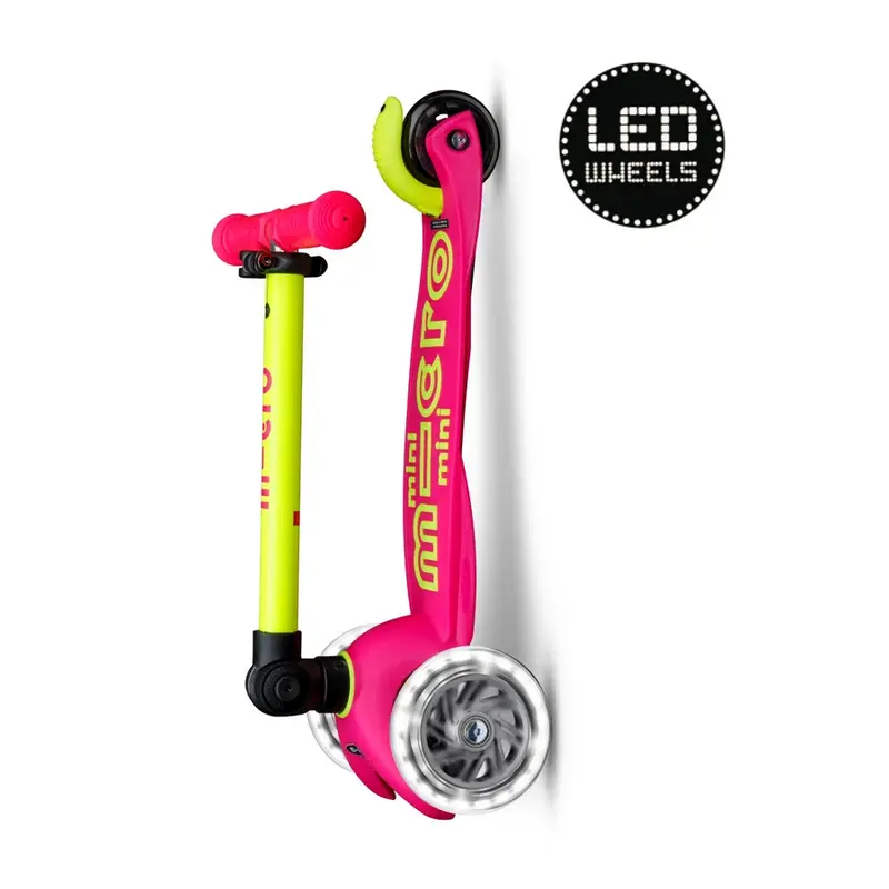 Micro Mini Deluxe LED inklapbaar Neon Roze Geel