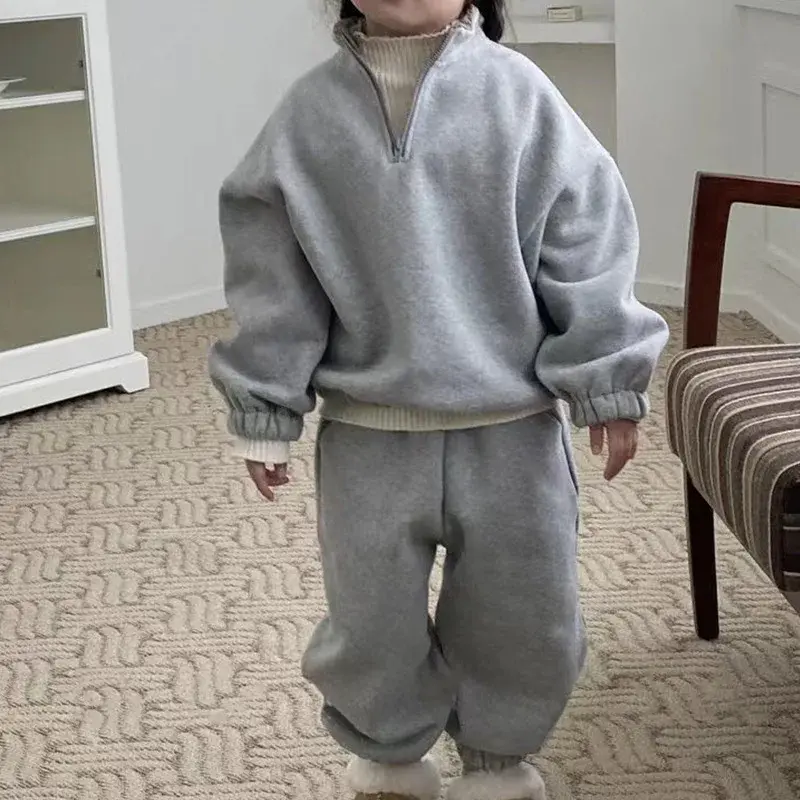 Mini Fashion - Fleece joggedress med glidelås