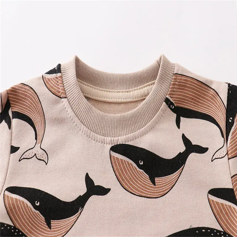 Mini Fashion - Genser med hvaltrykk - Herlig genser for barn