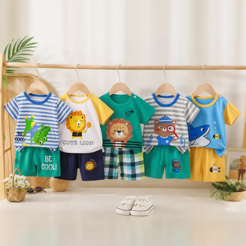 Mini Fashion - Løvetrykk - Sommersett til gutter