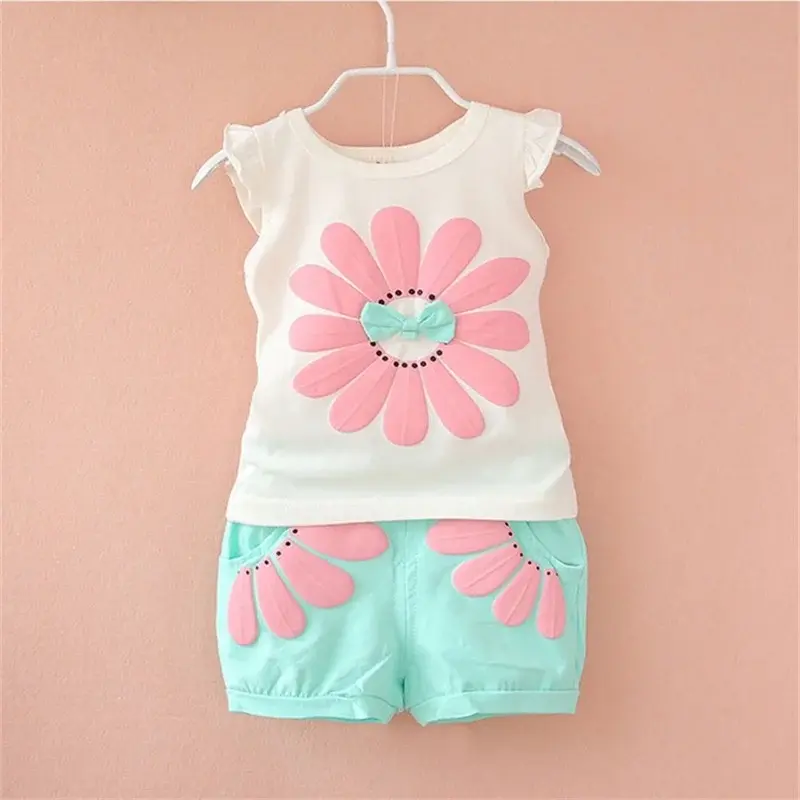 Mini Fashion - Sommersett i bomull - shorts og t-skjorte