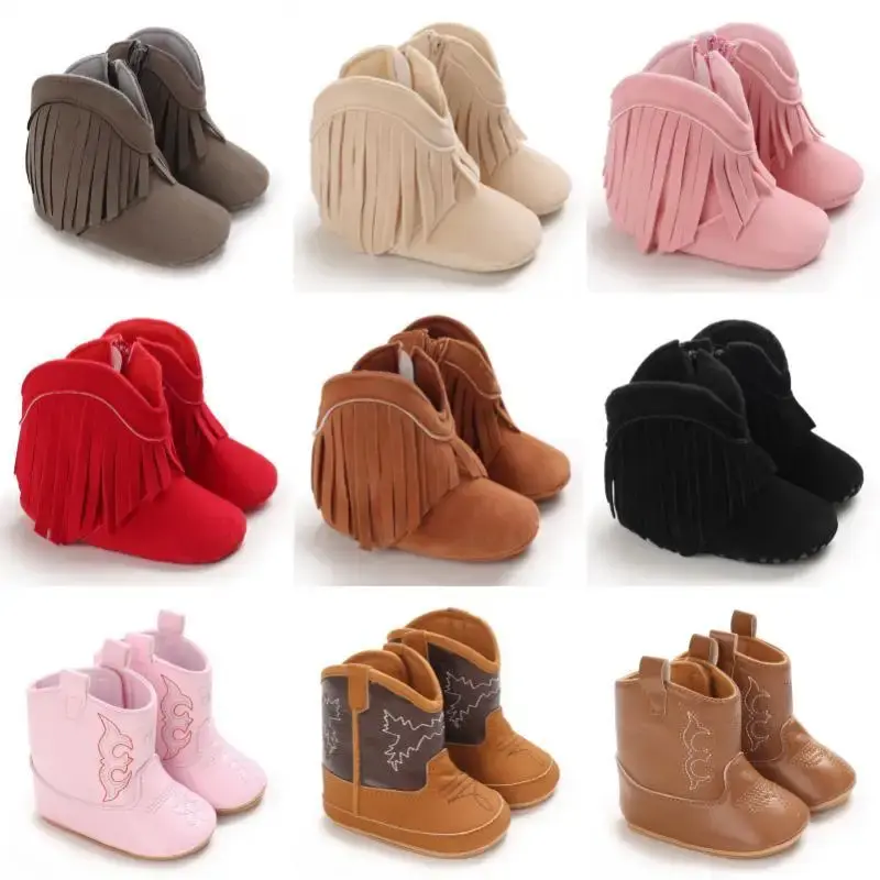 Mini Fashion - Tøff Look - Cowboystøvler med frynser