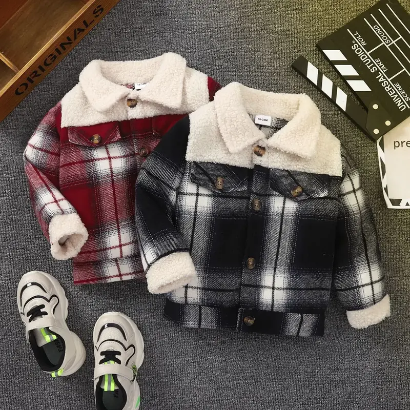 Mini Fashion - Varm og stilig - Rutete jakke til barn