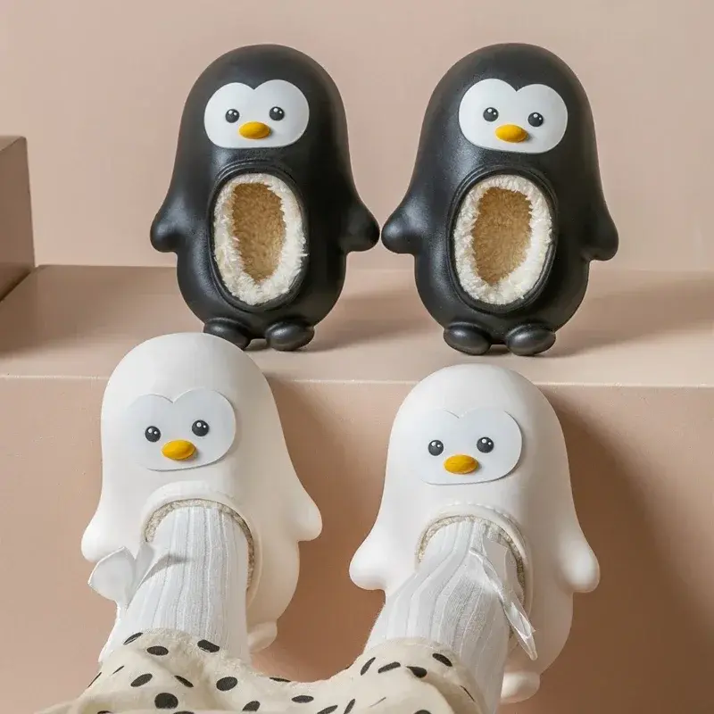 Mini Fashion - Varme og morsomme - Pingvintøfler til barn