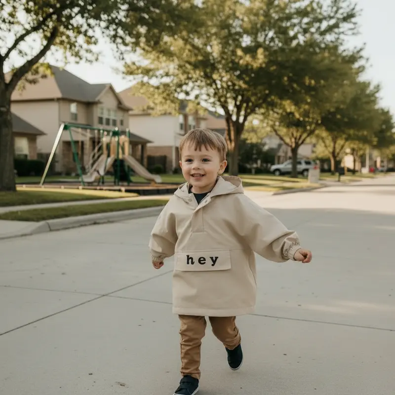 Mini Fashion – Weatherproof & Lightweight – Windbreaker Jacket with Hood