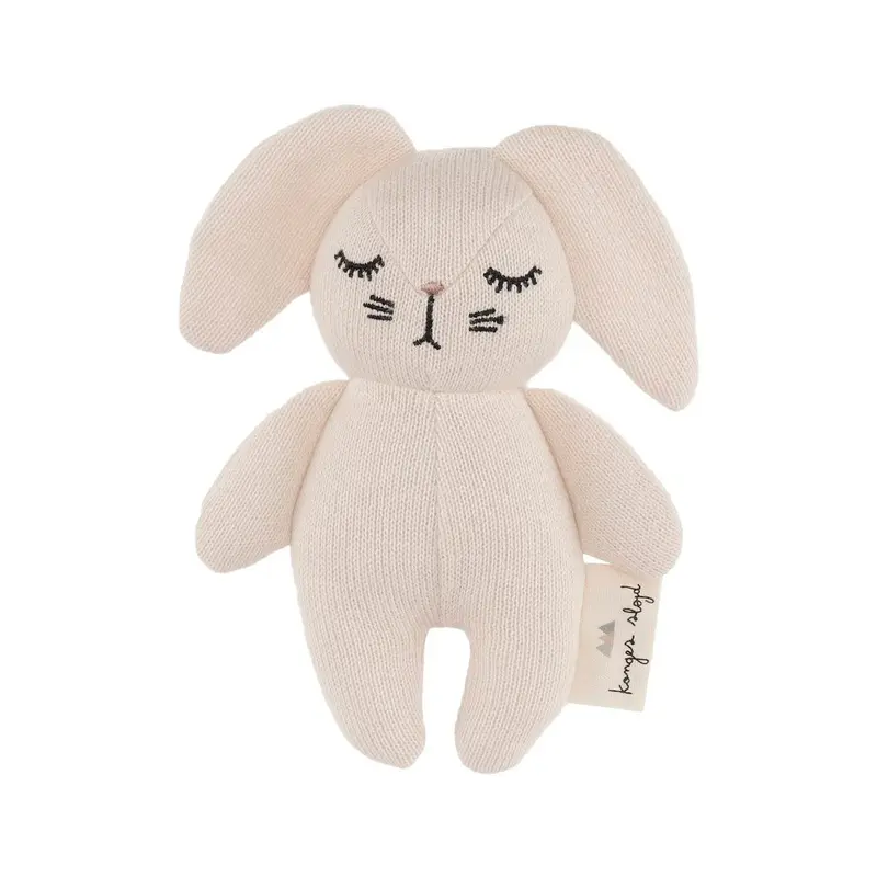 Mini Konijn - Zacht knuffeltje met belletje - Biologisch katoen - Konges Sløjd