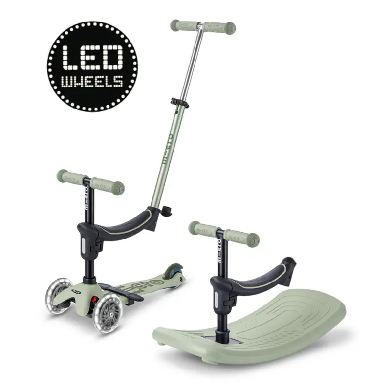 Mini Micro 6in1 step Rock & Go LED - Olive groen