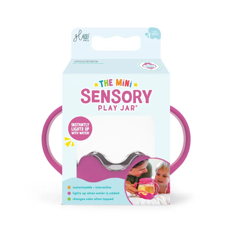 Mini Sensory Play Jar pink | Glo Pals