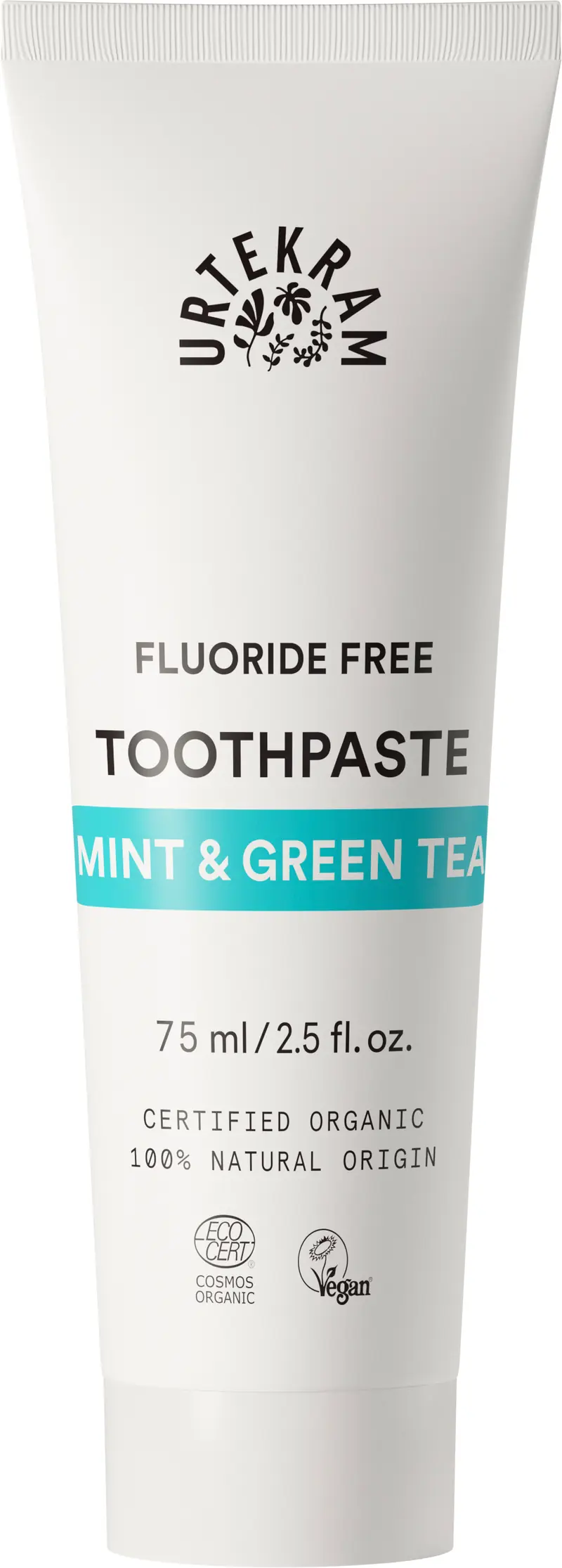Mint & Green Tea Toothpaste (z.fluoride) - Urtekram