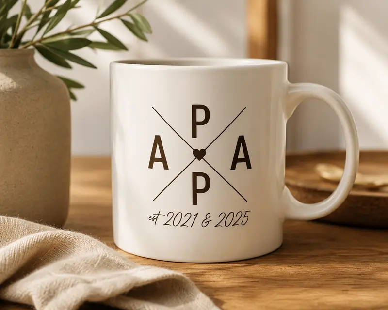 Mok Papa met Jaartallen | Persoonlijk Vaderdag Cadeau
