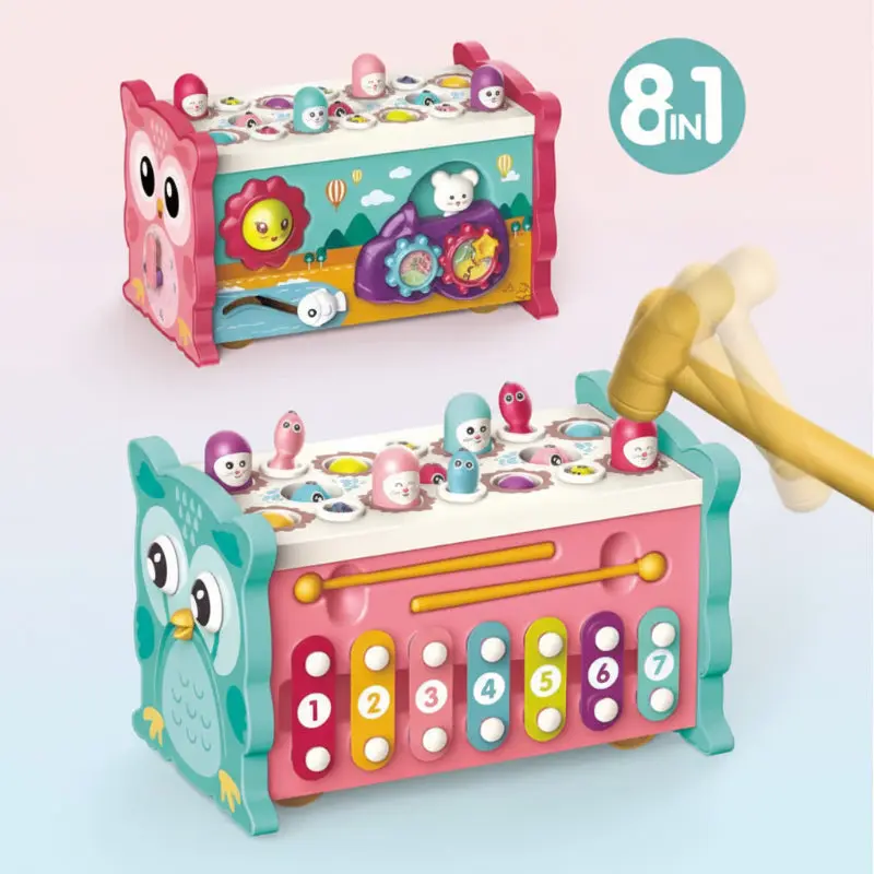 Montessori Hammering Toy – Motor Skills & Learning – 8-in-1 Play Set