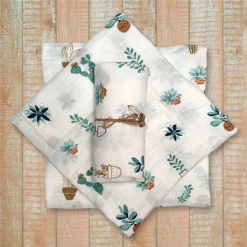 Mousseline Doek Cactus (110x120 cm)