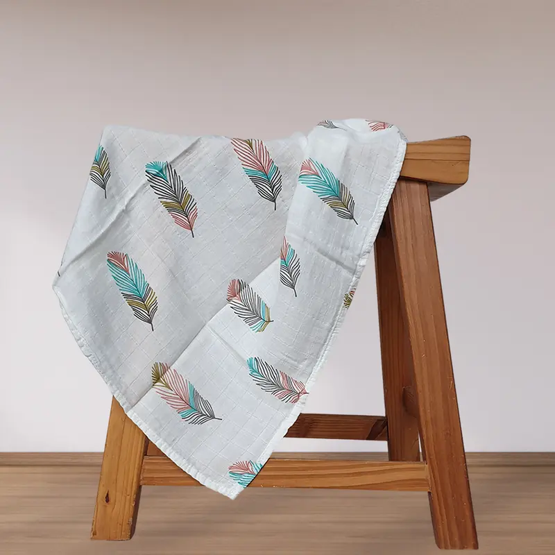 Mousseline Doek Veren (60x60 cm)