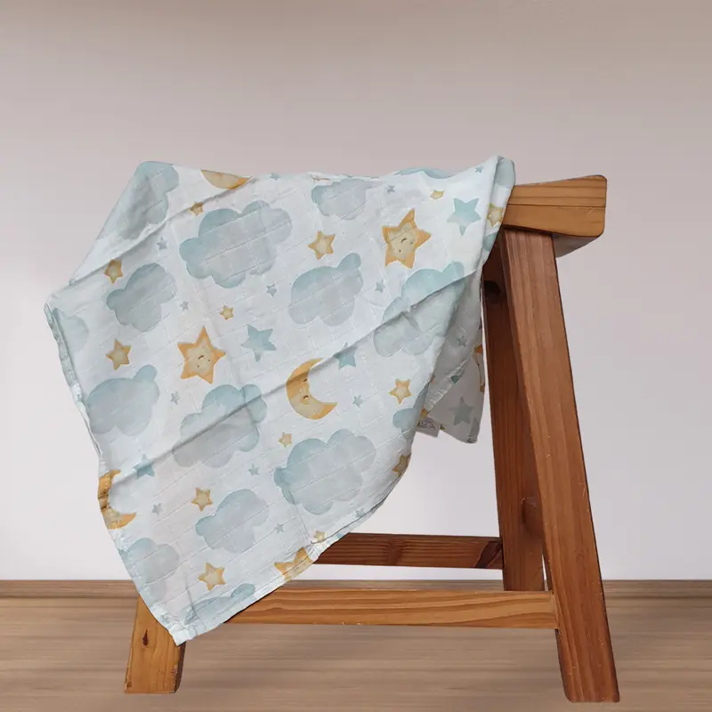 Mousseline Doek Wolken (60x60 cm)