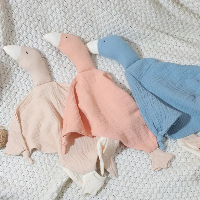 Mousseline Knuffeldoek 'Gans'
