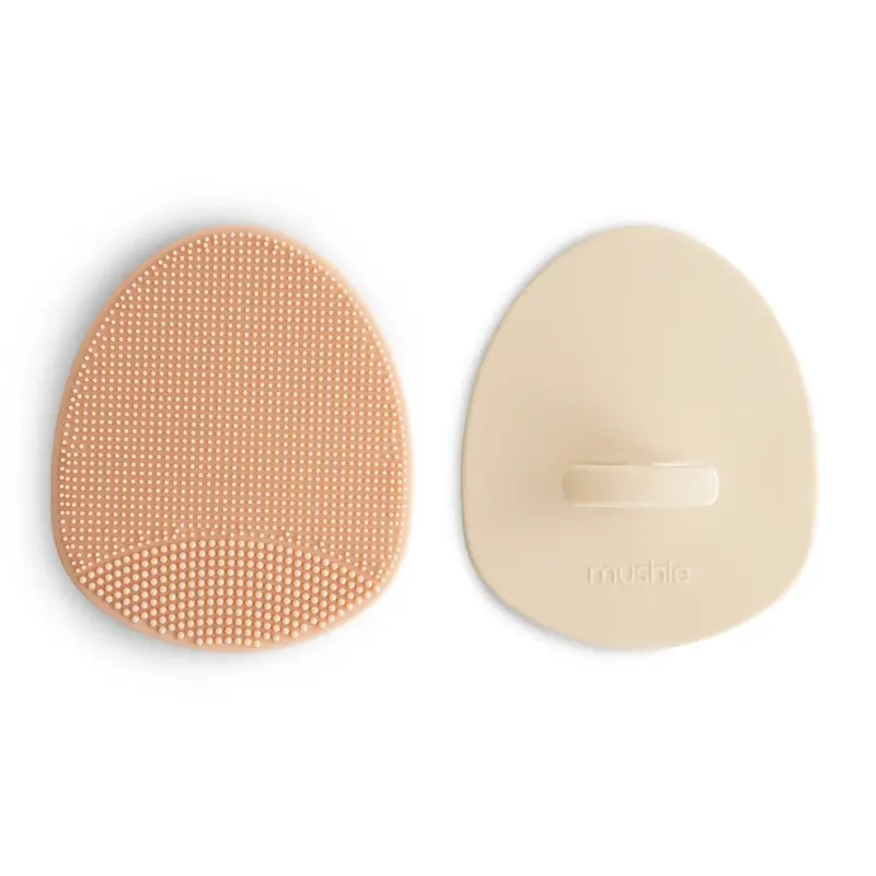 Mushie babyborstel set blush shifting sand 0 mnd+