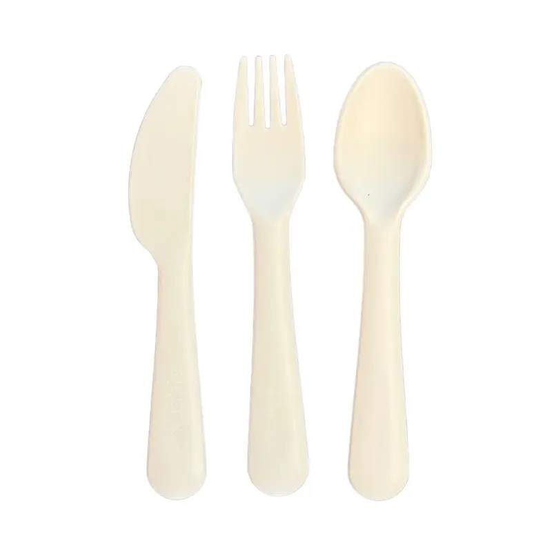 Mushie bestekset ivory 3-delig