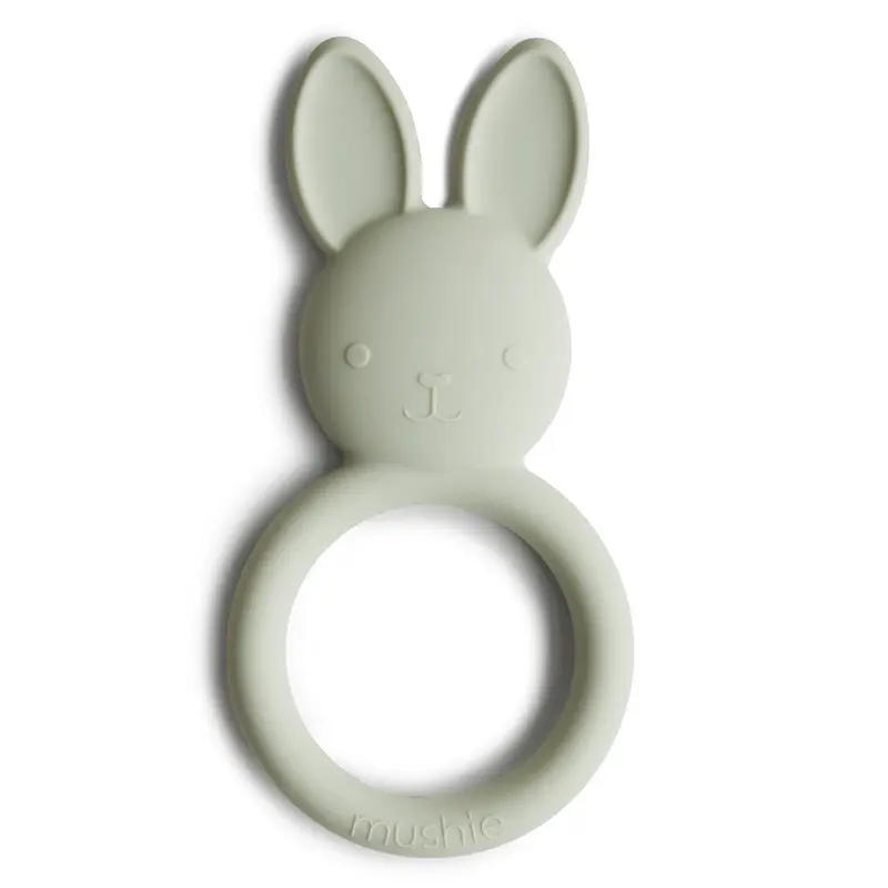 Mushie bijtring bunny sage 3 mnd+