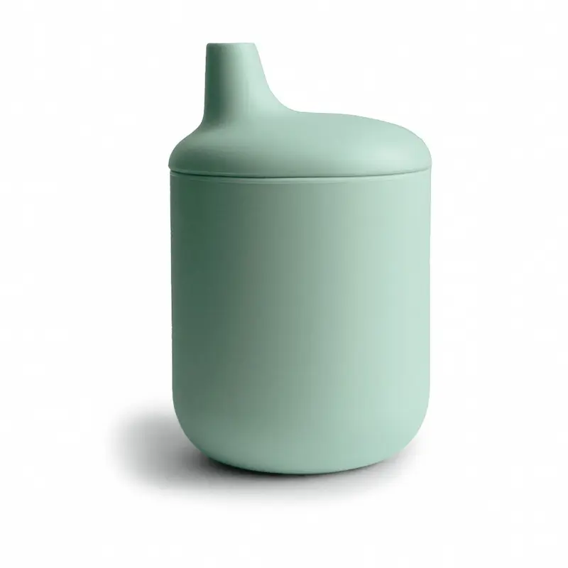 Mushie siliconen tuitbeker cambridge blue