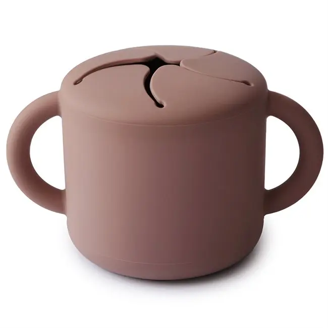 Mushie snack cup cloudy mauve