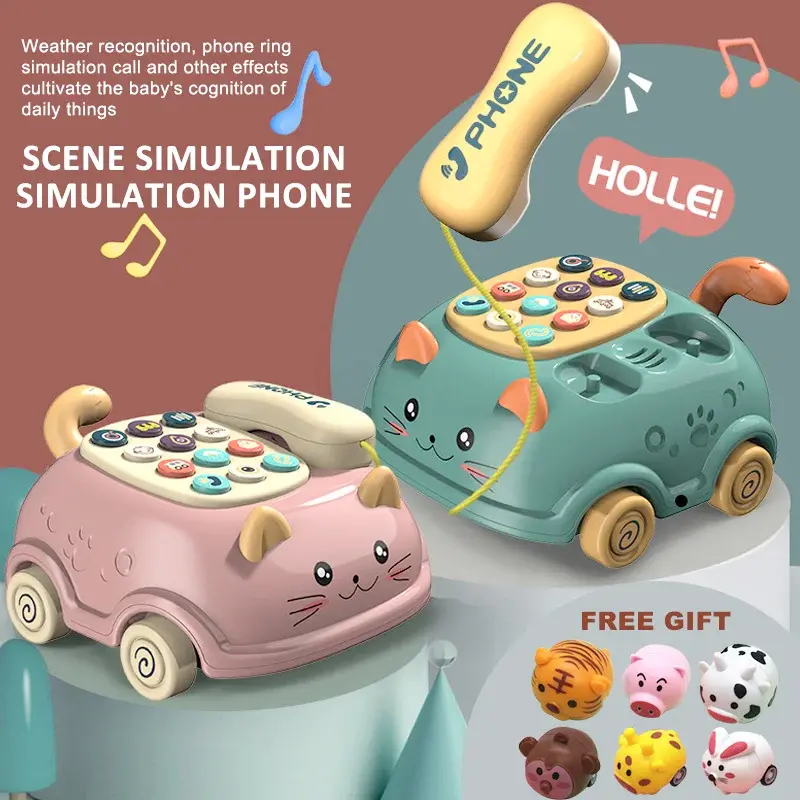 Musical Baby Phone - Musikalsk Telefon - Lys og lyd