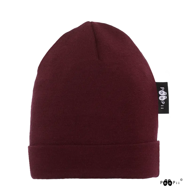 Muts / Beanie merinowol Beetroot – Paapii Design