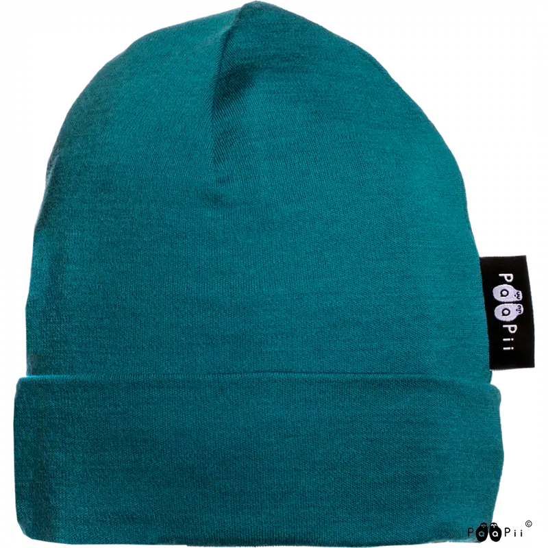 Muts / Beanie merinowol Petrol – Paapii Design