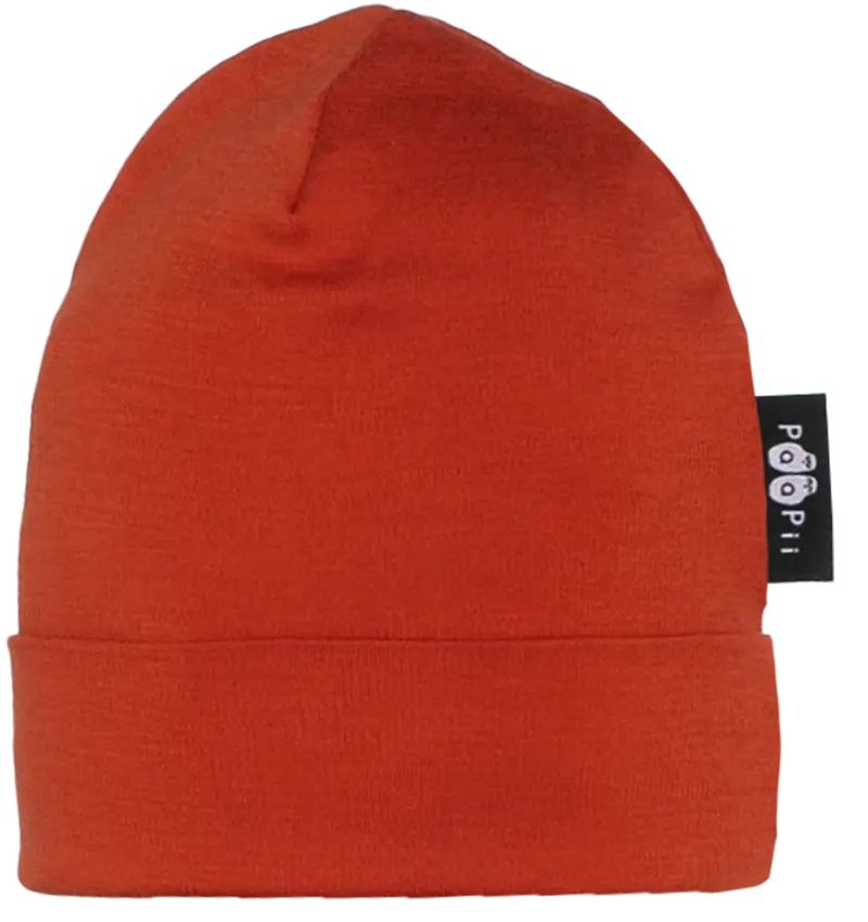 Muts / Beanie merinowol Rust – Paapii Design