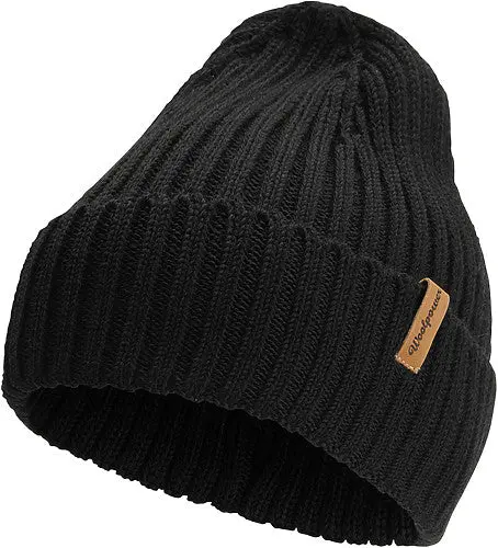 Muts / Beanie Rib Black - Woolpower