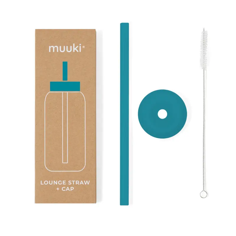 Muuki lounge straw + dop Tahiti Blue