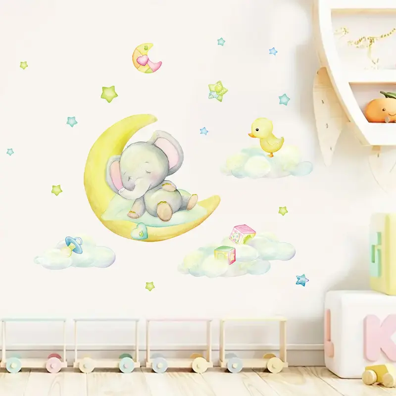 Muursticker 'Dromende Olifant'