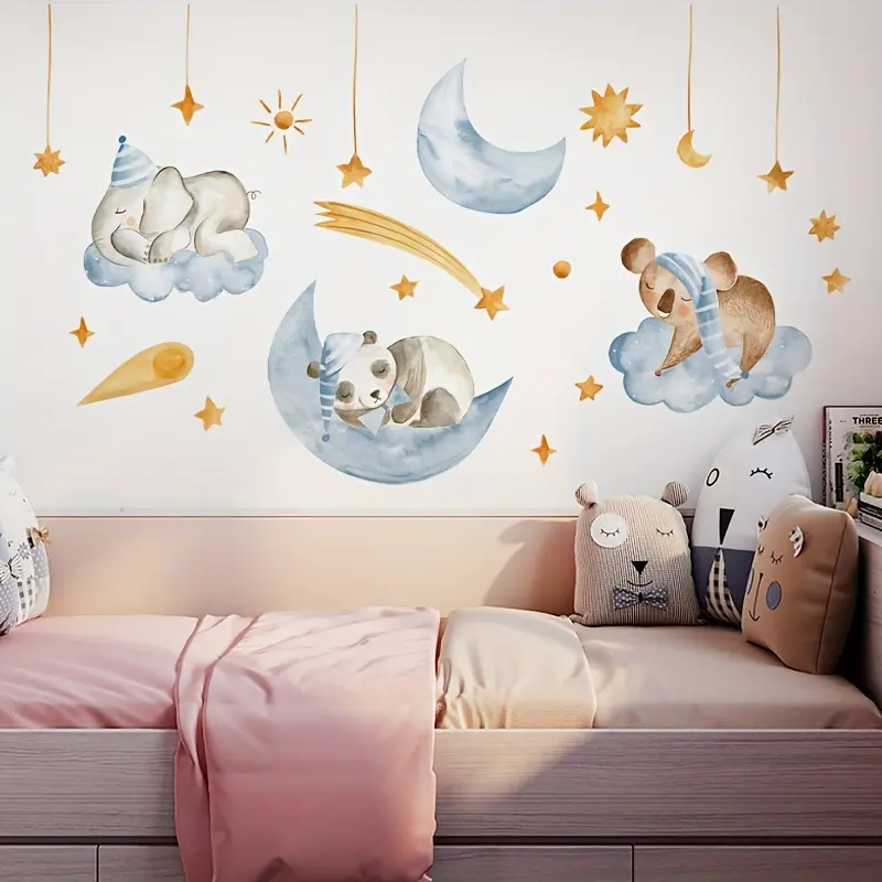 Muursticker 'Slapen in de Wolken'