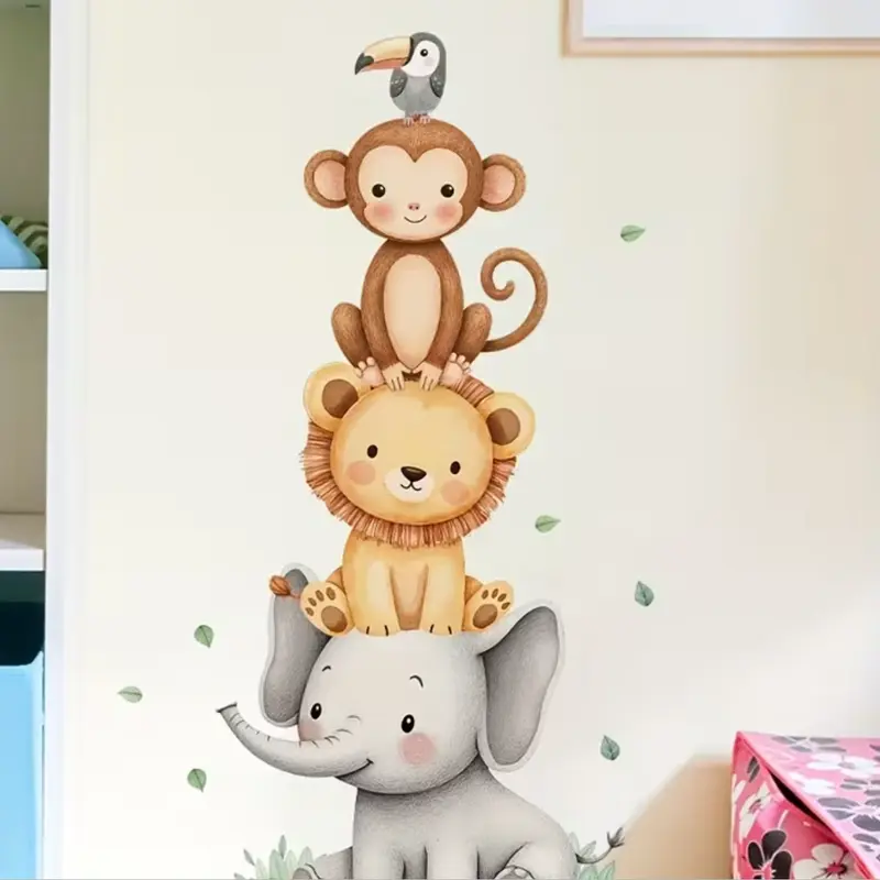 Muursticker 'Stapeltje Dieren'