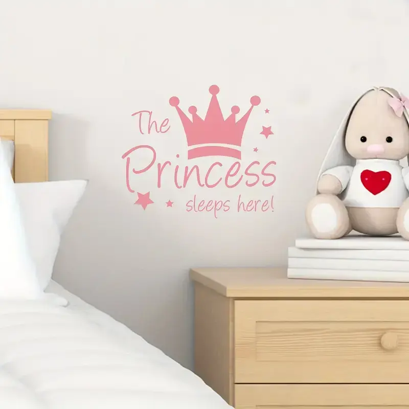 Muursticker 'The Princess Sleeps Here'