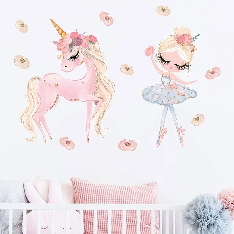 Muursticker Unicorn Ballet