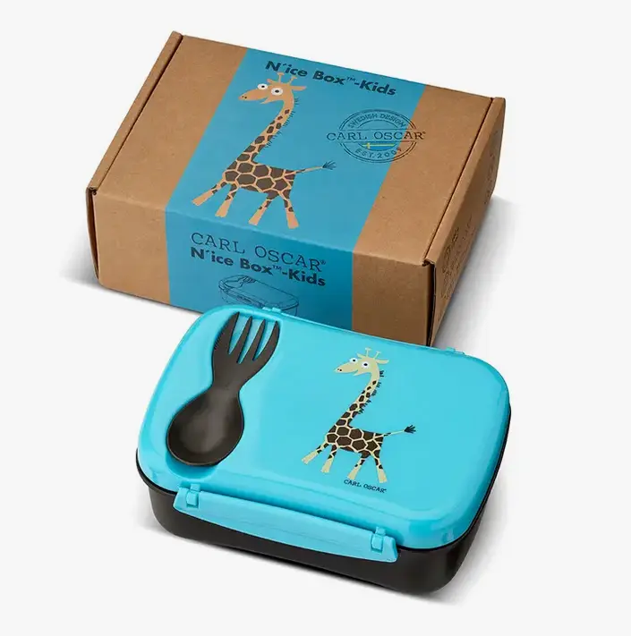 N'ice Box Kids Lunchbox met koelelement – Giraffe Turquoise – Carl Oscar
