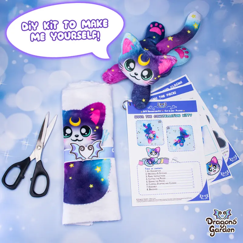 Nova the Constellation Kitty | Cut & Sew DIY Kit