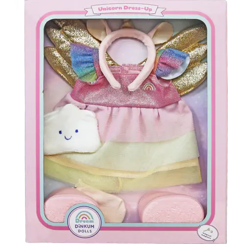 Olli Ella Dinkum Doll Unicorn outfit set 3 jr+