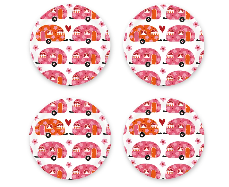 Onderzetter / Coaster Husvagn 11 cm – Anneko Design