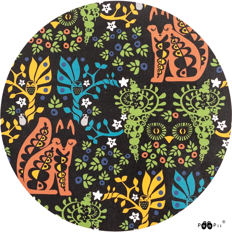 Onderzetter / COASTER Mielikki folklore Monivärinen 20cm – Paapii Design
