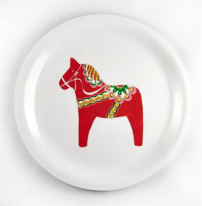 Onderzetter / Glasunderlägg kant Dala horse – Mellow Design