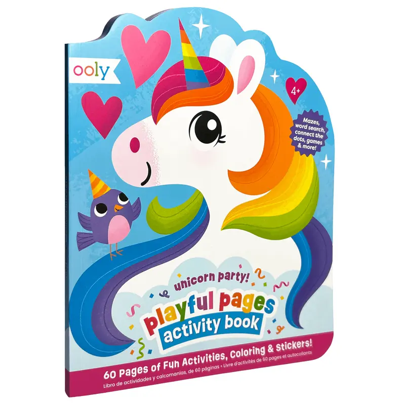 OOLY activity book unicorn party 4 jr+