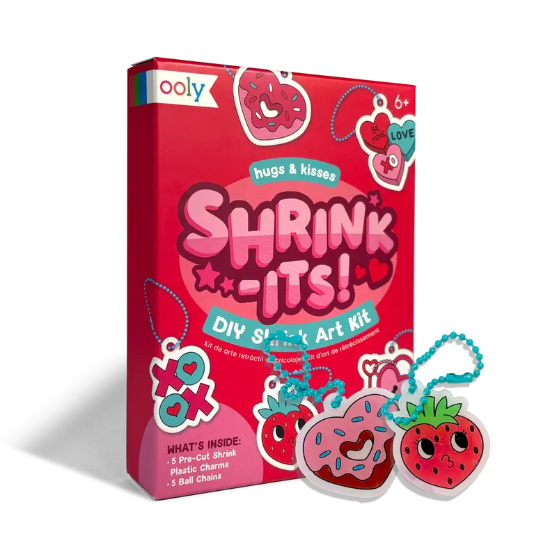 OOLY mini shrink-its DIY art kit Hugs + Kisses 6 jr+